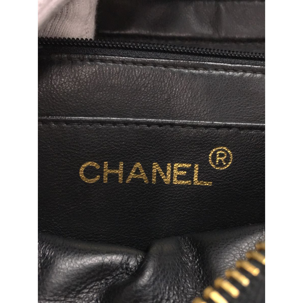 CHANEL 2016 leather B16 COCO Mark Matelasse Logo Metal Buckle Gold Silver belt Accessory black 85/34
